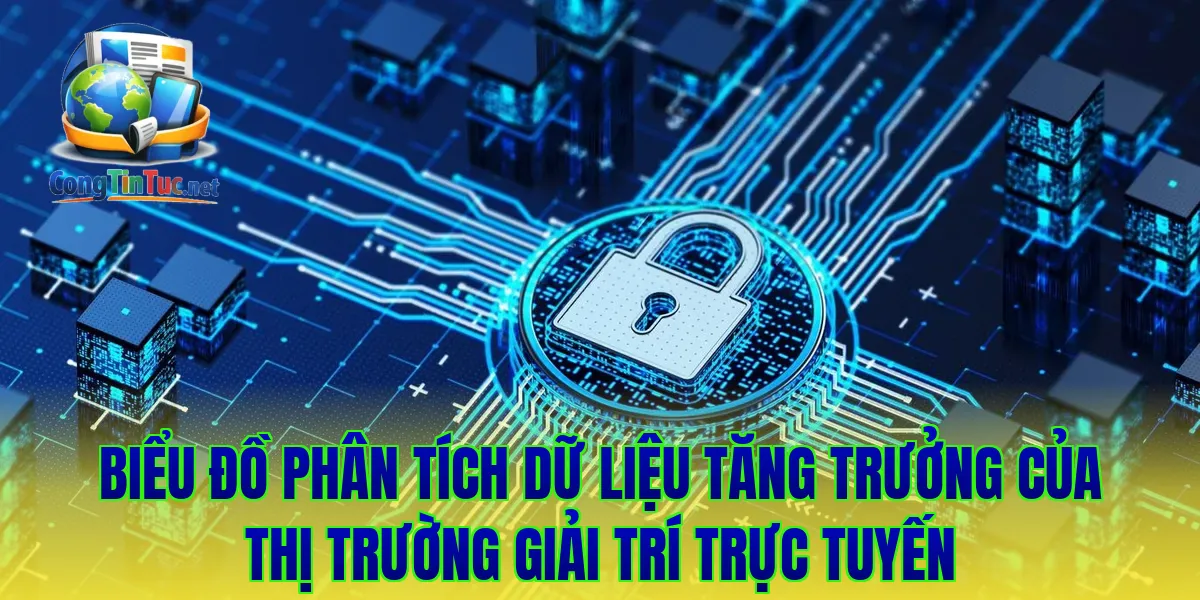 Biểu đồ phân tích dữ liệu tăng trưởng của thị trường giải trí trực tuyến
