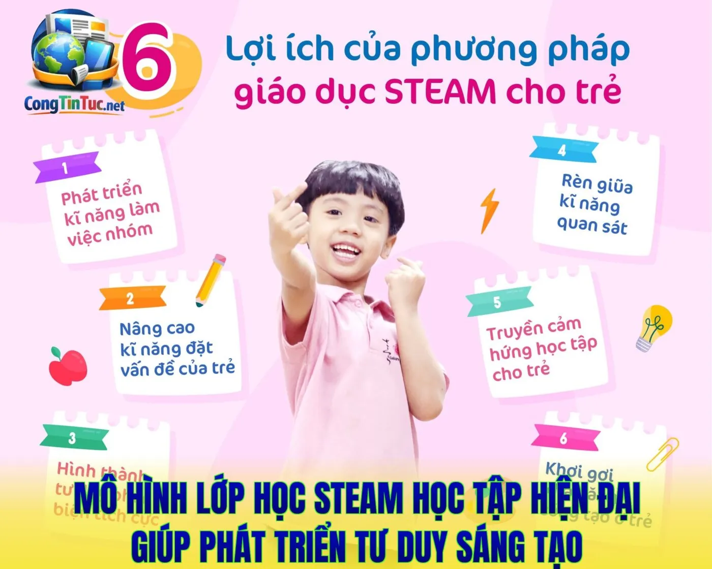 Mô hình lớp học STEAM học tập hiện đại giúp phát triển tư duy sáng tạo
