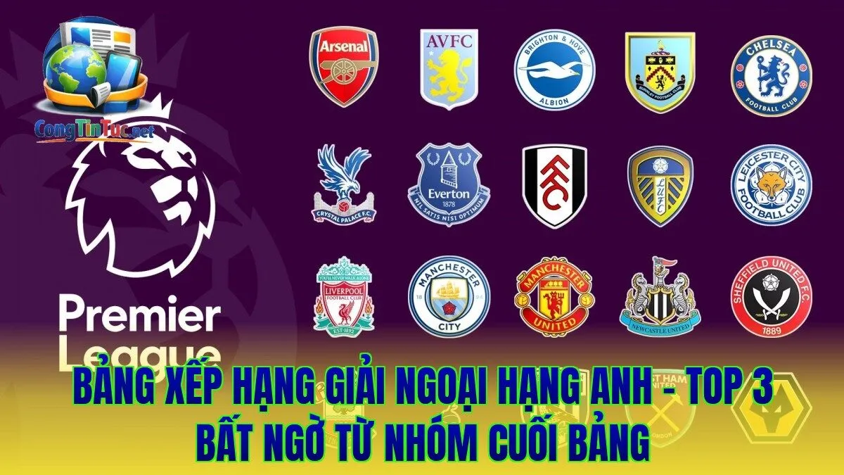 Bảng Xếp Hạng Giải Ngoại Hạng Anh - Top 3 Bất Ngờ Từ Nhóm Cuối Bảng